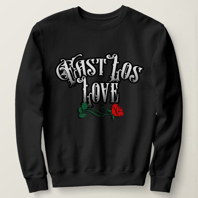 Womens East Los Love  T Shirt (Design framsida)