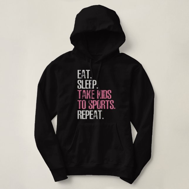 Womens Eat Sleep Take Kids To Sports Repeat Mother T Shirt (Design framsida)