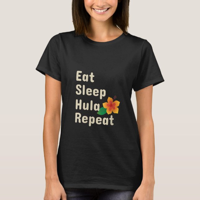 Womens Eat Ssov Hula Repeat Funny Ring Dancers Gi T Shirt (Framsida)