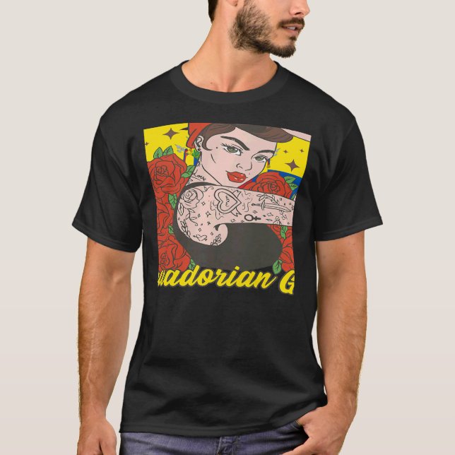 Womens Ecuadorian Girl Ecuador T Shirt (Framsida)
