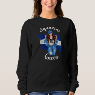 Womens El Salvadorian Aquarius Queen Of El Salvado T Shirt