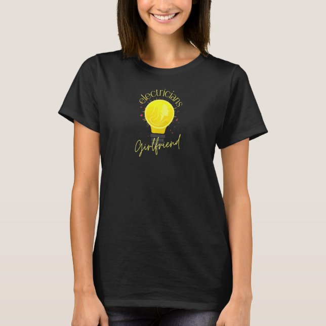 Womens Electrician Girlkompis T Shirt (Framsida)