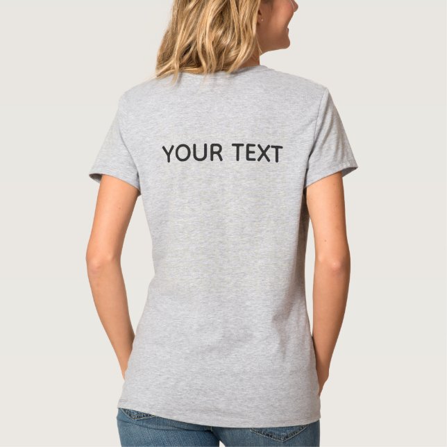Womens Elegant T-Shirts Add Text Back Design (Baksida)
