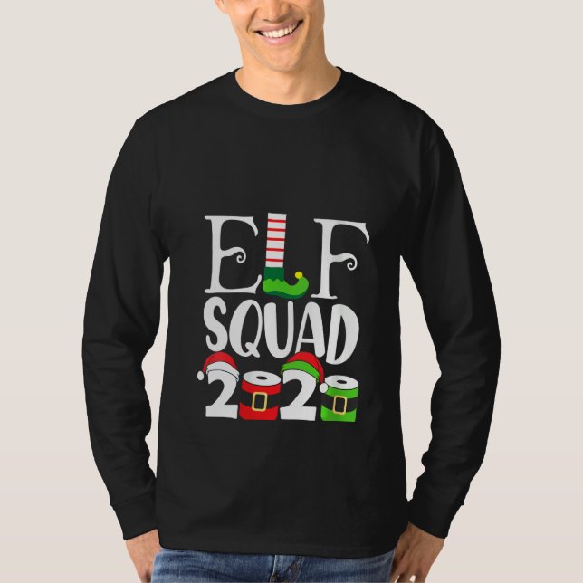 Womens Elf Squad 2020 Shirt,Matchande julhelg T Shirt (Framsida)