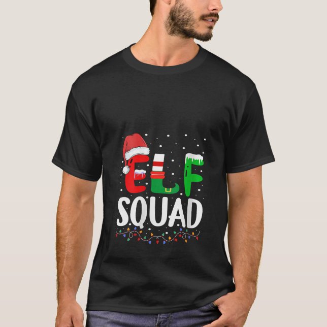 Womens Elf Squad Family Matching Group Funny Chris T Shirt (Framsida)