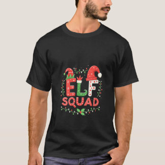 Womens Elf Squad Pajamas Xmas Funny Elf Family Chr T Shirt
