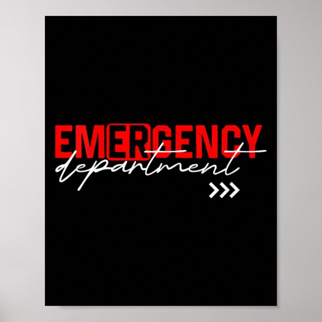 Womens Emergency Room Er Rn Nurse Nursing School H Poster (Framsidan)