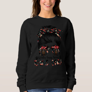 Womens English Setter Hund Mamma Messy Bun Hair Gl T Shirt