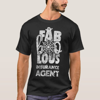 Womens Fab Boo Lous Insurance Agent Cute Ghost Hal T Shirt