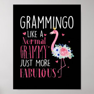 Womens Fabulous Grammy Grandma Mor Mamma Funny Poster