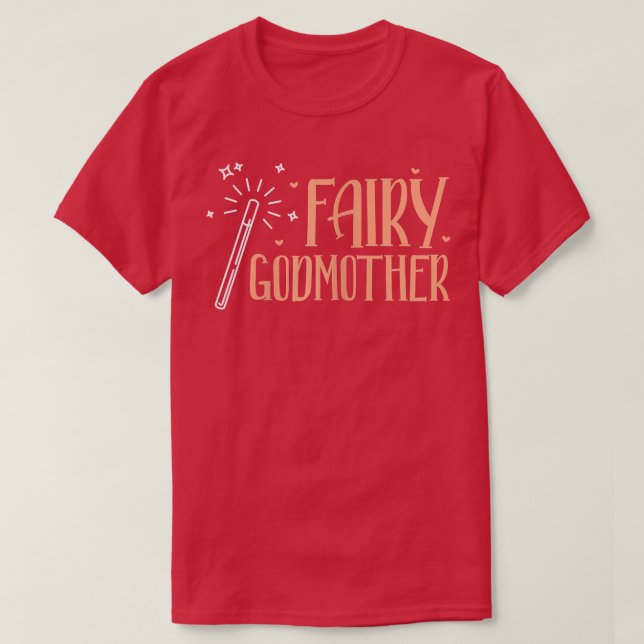 Womens Fairy Godmor Godmamma Gud Mor Godparent T Shirt (Design framsida)
