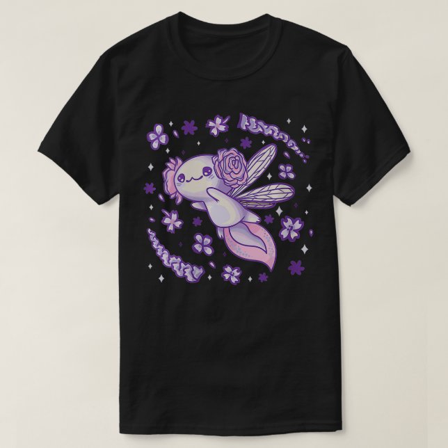 Womens Fairycore Aesthetic Kawaii Aolotl Fairy VNe T Shirt (Design framsida)