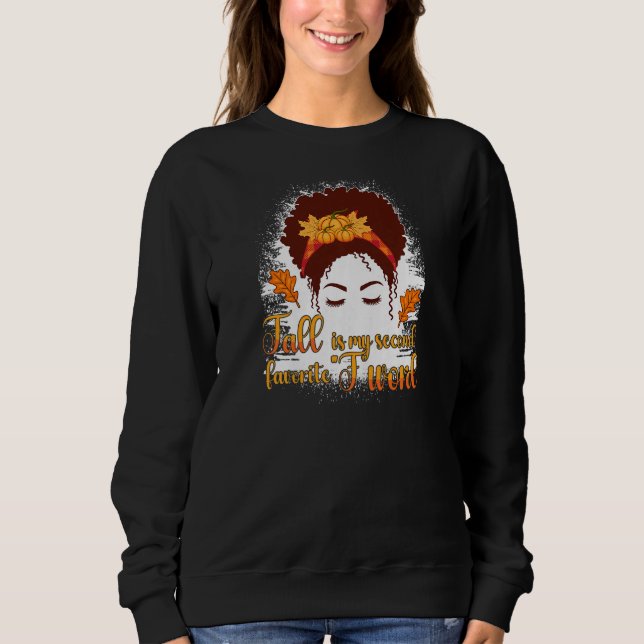 Womens Fall Is My Second Favorite F Word Fall  Mes T Shirt (Framsida)
