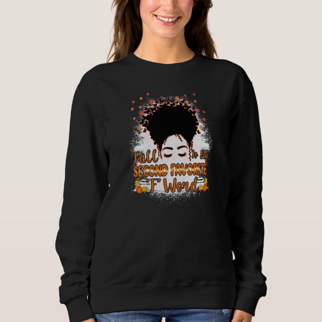 Womens Fall Is My Second Favorite F Word Fall  Mes T Shirt (Framsida)