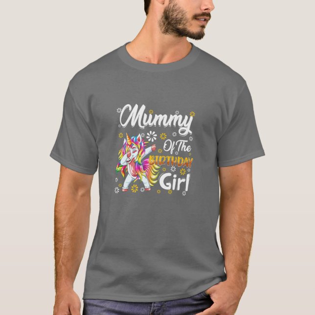 Womens Fantastisk Dabbing Unicorn Birthday Mummy F T Shirt (Framsida)