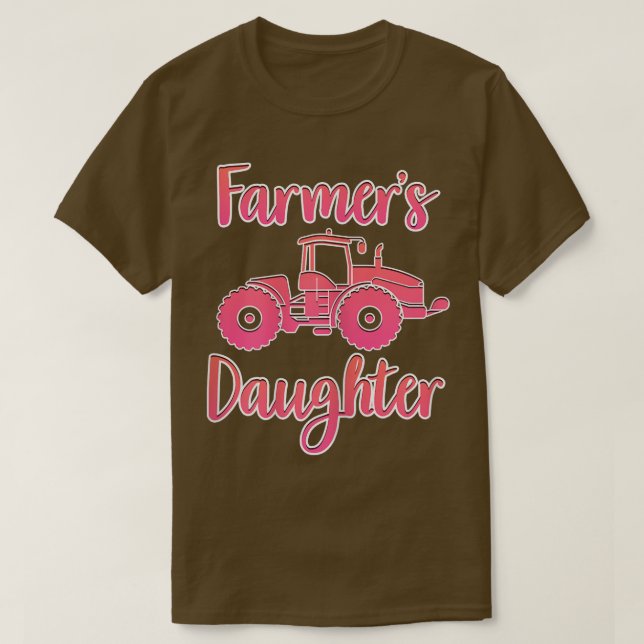 Womens Farmers dotter Farm Girl Tractor Älskare T Shirt (Design framsida)
