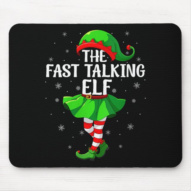Womens Fast Talking Elf Christmas Girls Women Elf  Musmatta (Framsidan)