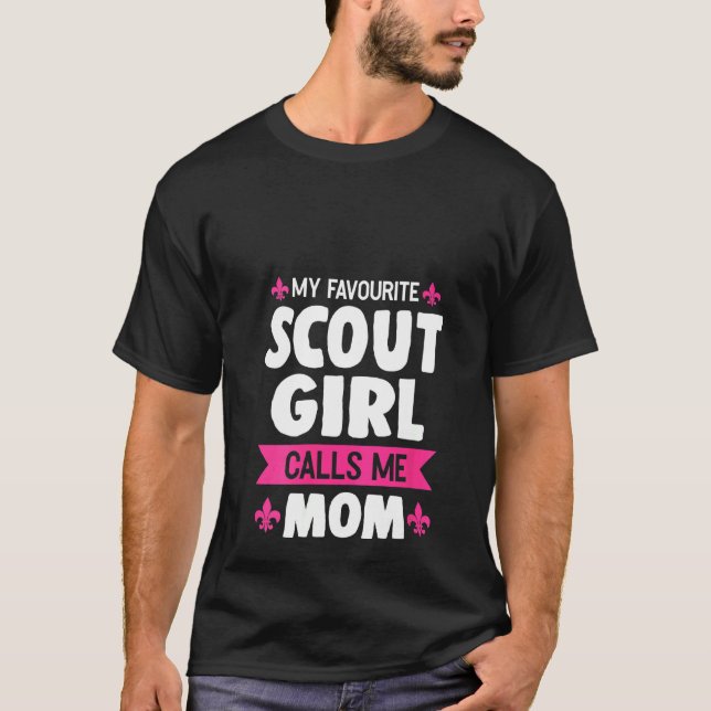 Womens Favorite Scout Girl kallar mig Mamma Scout  T Shirt (Framsida)