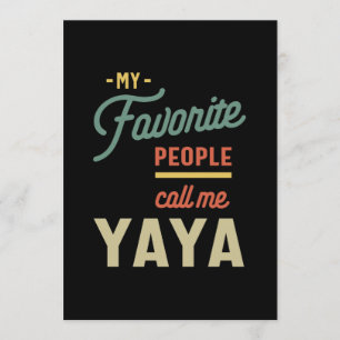 Womens Favorite Yaya Grandma Gift Inbjudningar