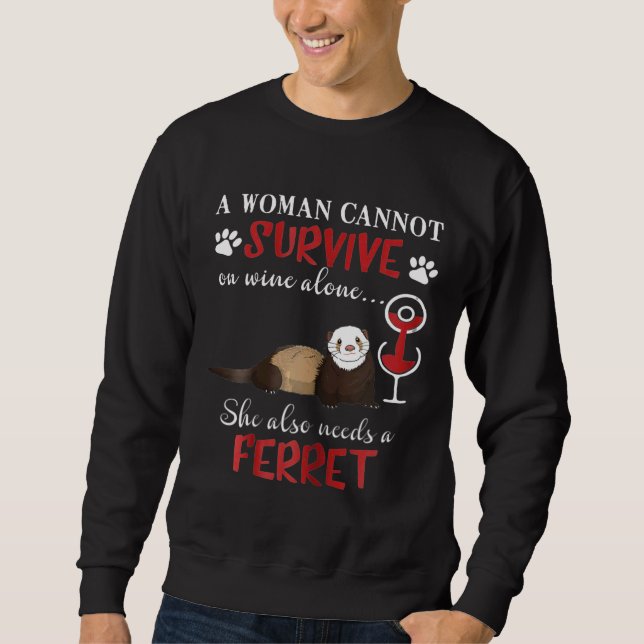 Womens Ferre for Ferret Lång Ärmad Tröja (Framsida)