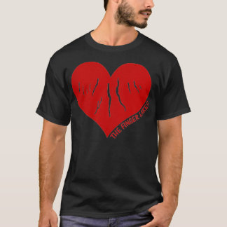 Womens Finger Sjöar Heart I Kärlek Finger Sjöar VN T Shirt