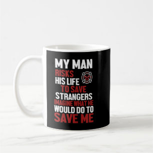 Womens Firefighter Tshirt Gift for Fireman Wife & Kaffemugg