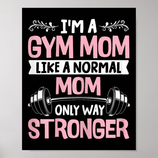 Womens Fitness Muscle Workout Exercise Gym Mamma B Poster (Framsidan)