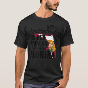Womens Flagga Florida Home Old Woman Flo Grown T Shirt