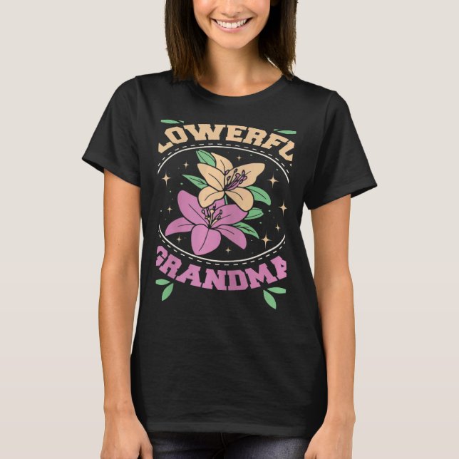 Womens Flowerful grandma T Shirt (Framsida)
