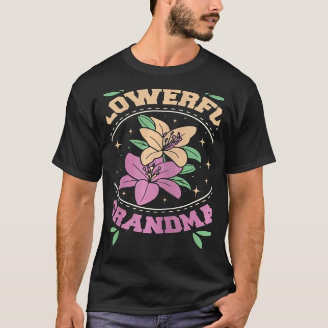 Womens Flowerful grandma T Shirt (Framsida)