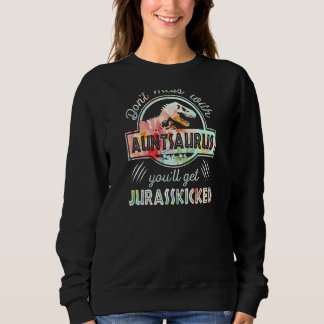 Womens Flowers Rex Dinosaurs Moster Saurus Family  T Shirt