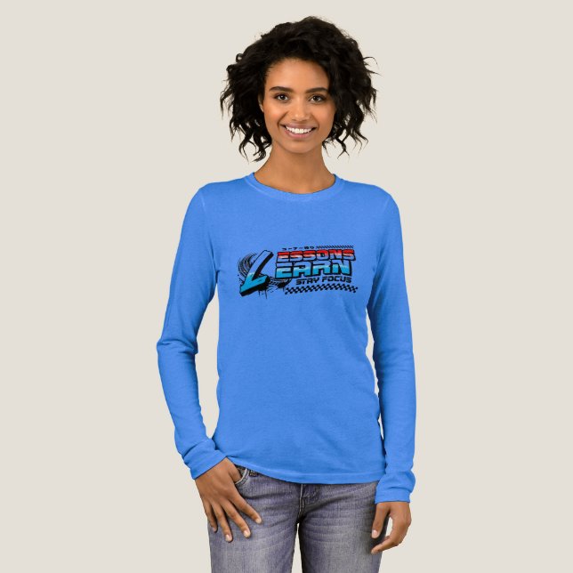 WOMEN'S FOCUS LESSONS LEARN TR-BLEND LONG SLEEVE  T SHIRT (Hel framsida)