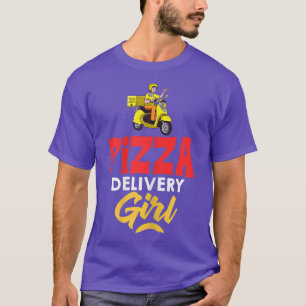 Womens Food Delivery Driver som levererar Pizza Co T Shirt