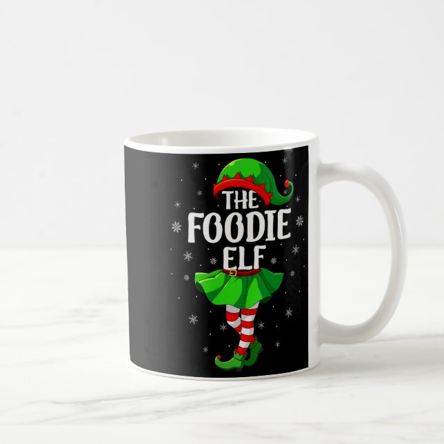 Womens Foodie Elf Christmas Girls Women Elf Squad  Kaffemugg (Höger)