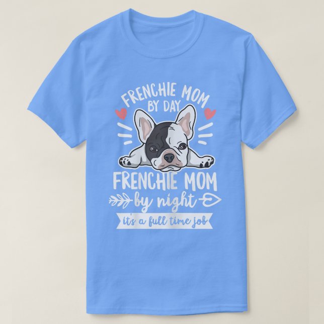 Womens Fransk Bulldog-citat för Frenchie Mamma T Shirt (Design framsida)