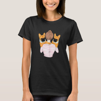 Womens Fransk Bulldog Mamma Frenchie T Shirt