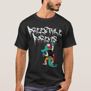 Womens Freestyle Forever Graffiti Gator 80s Music T Shirt