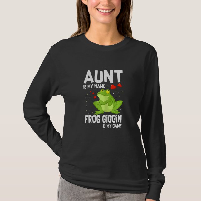 Womens Frog Catching For Bullfrog Hunter and Frog  T Shirt (Framsida)
