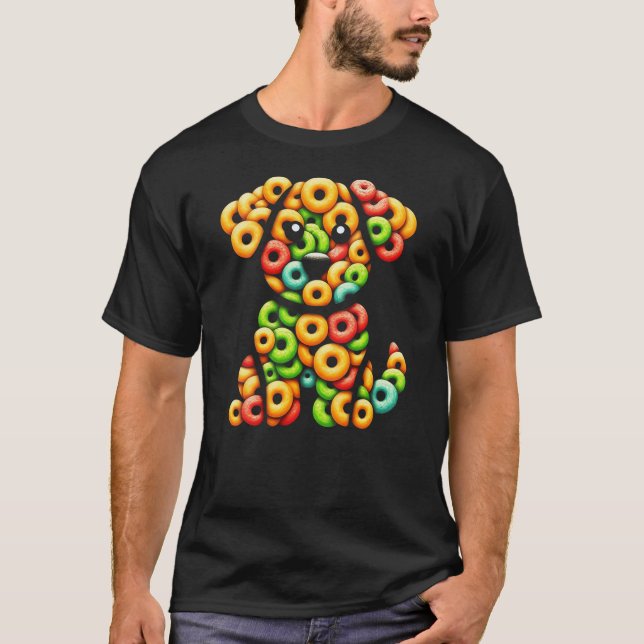 Womens Fruit Loops Cat A Rainbow T Shirt (Framsida)