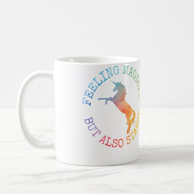 Womens Fun Gifts For Women Feeling Magical But Als Kaffemugg (Vänster)