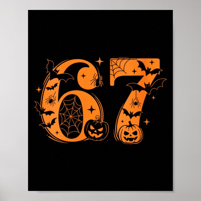 Womens Fun Six Seven 6 7 Meme Design Couples Hallo Poster (Framsidan)