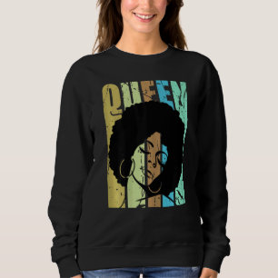 Womens Funky Black Afro Hair Woman African America T Shirt