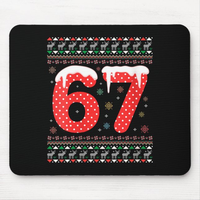 Womens Funny 67 Meme Christmas Pjs Six Seven Gen A Musmatta (Framsidan)