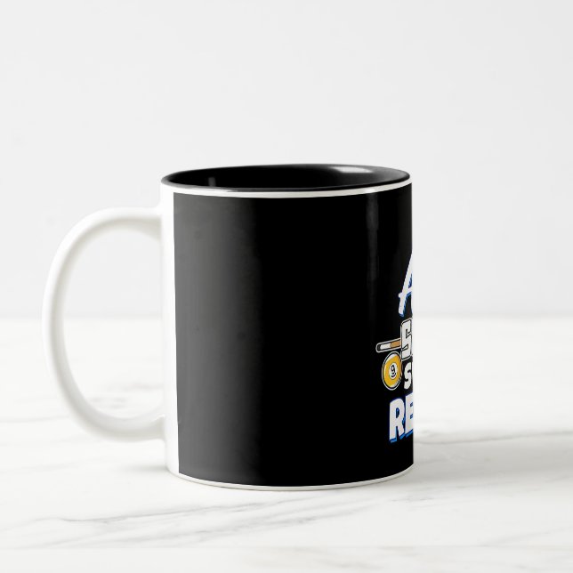 Womens Funny Aim Bassäng Player Gift Billiard Boll Två-Tonad Mugg (Vänster)