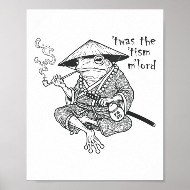 "Womens Funny Autism" "Tismen M Lord Frog Meme" Poster (Framsidan)