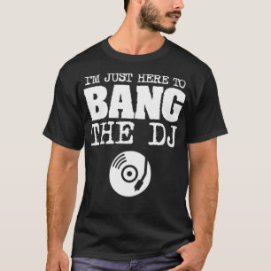 Womens Funny Bang DJ Disk Jockey Wife Music T Shirt
