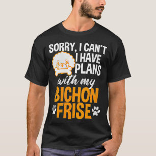 Womens Funny Bichon Frise Tee for Hundägare Walke