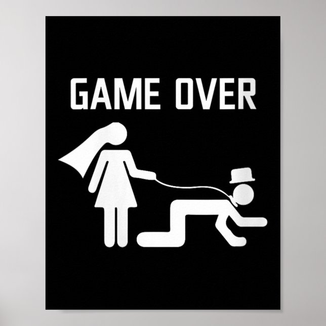 Womens Funny Bride Groom Bröllop Bachelor Bachelor Poster (Framsidan)