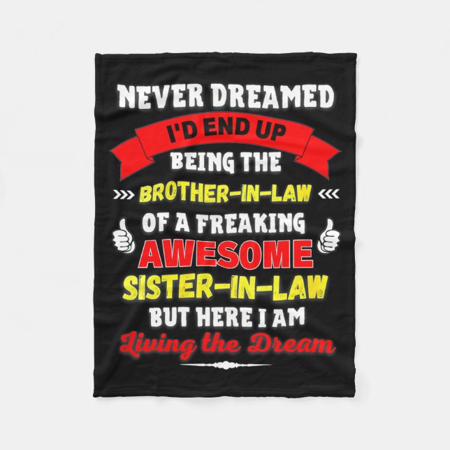 Womens Funny Brother In Law Gift From Awesome Sist Fleecefilt (Framsidan)
