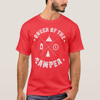 Womens Funny Camping Girls Gift Queen Ofhe Campe f T Shirt